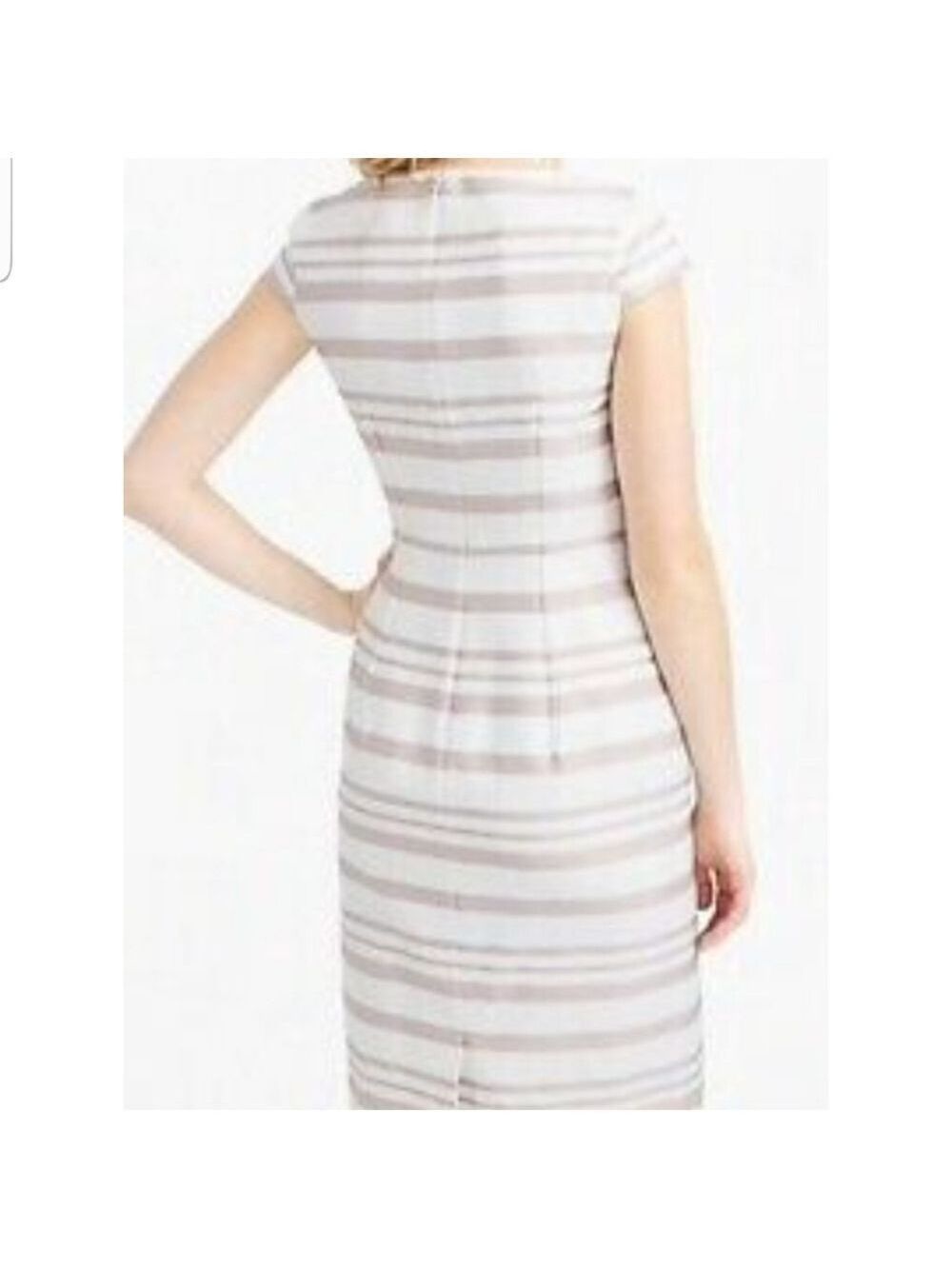 J. Crew Cap Sleeve Striped Dress, Size 12 - Picture 4 of 16